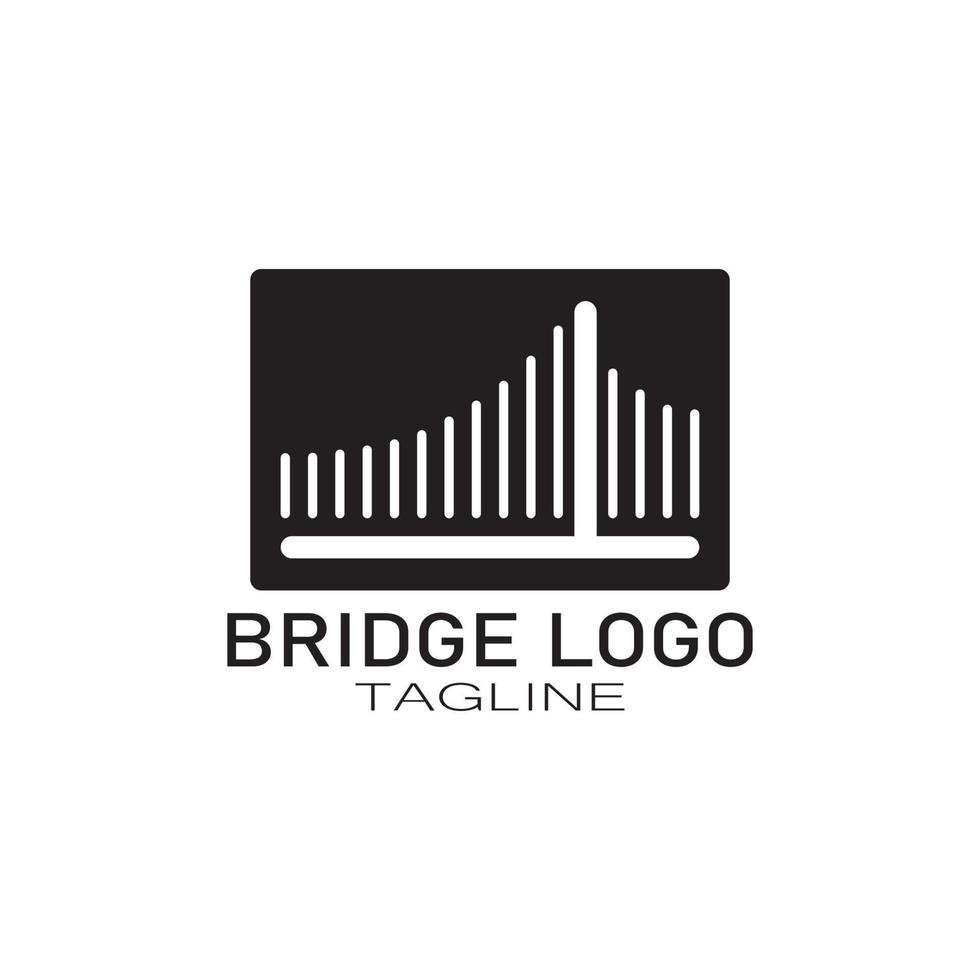 brug logo vector pictogram illustratie ontwerpsjabloon