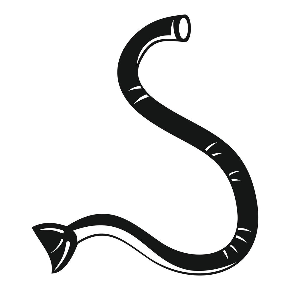 parasiet worm icoon, gemakkelijk stijl vector