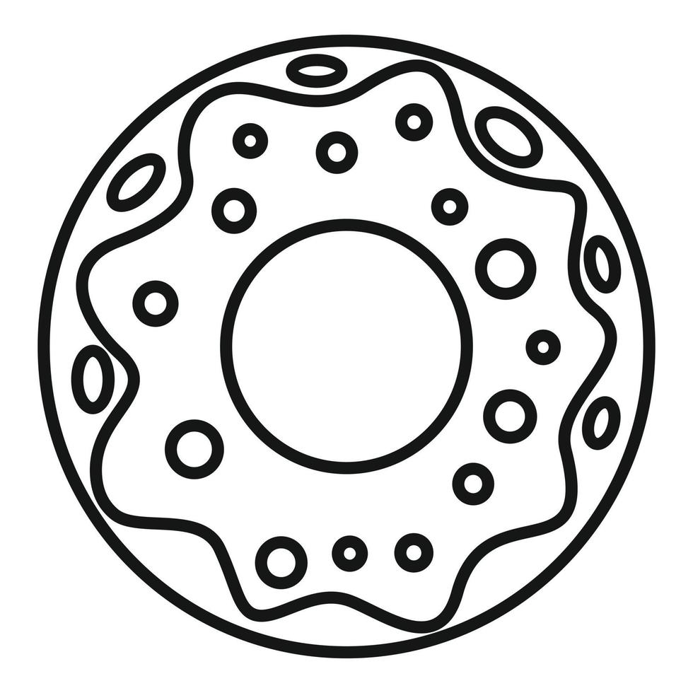politieagent donut icoon, schets stijl vector