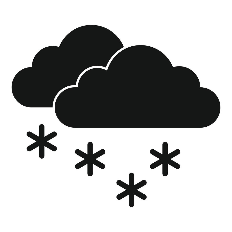 nul temperatuur sneeuwstorm icoon, gemakkelijk stijl vector