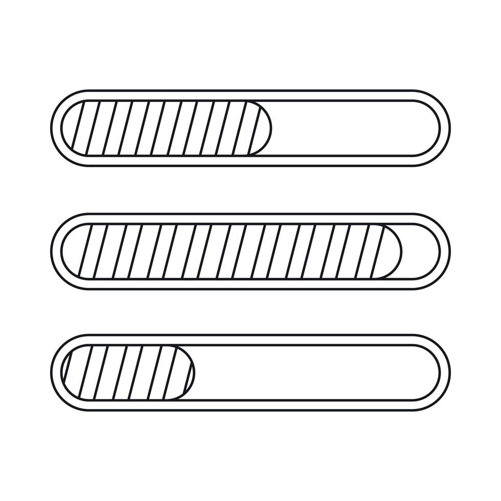 teken horizontaal kolommen laden icoon, schets stijl vector