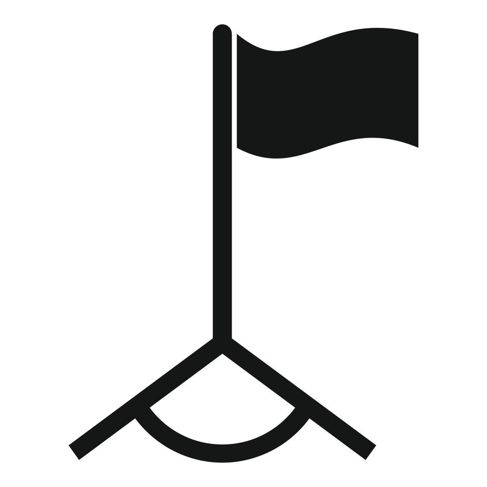 voetbal hoek vlag icoon, gemakkelijk stijl vector