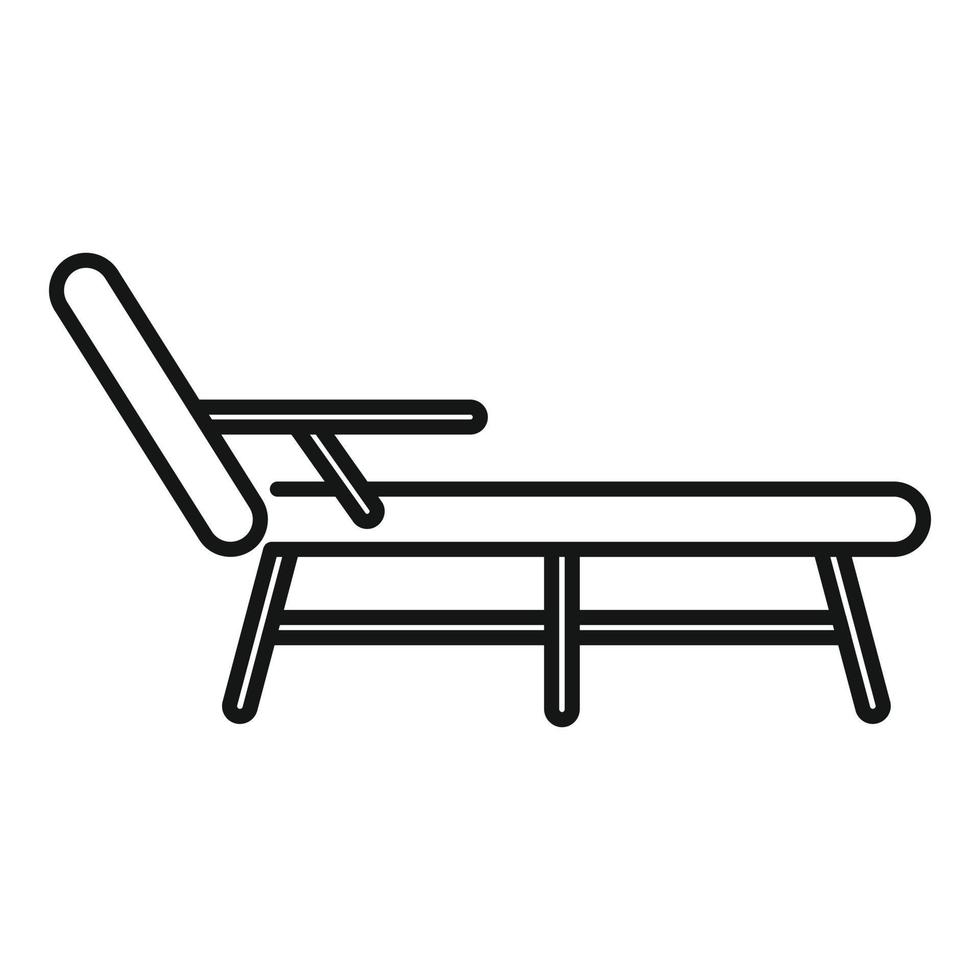 dek stoel icoon, schets stijl vector