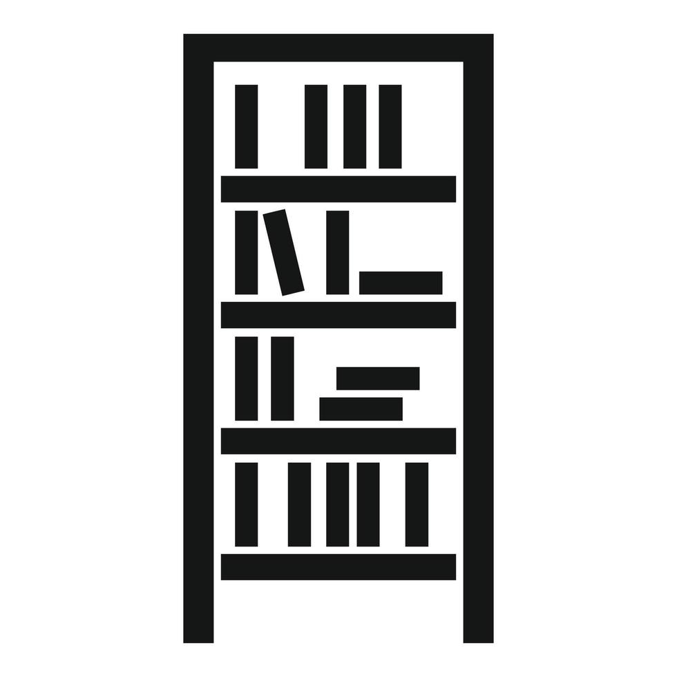 bibliotheek boek garderobe icoon, gemakkelijk stijl vector