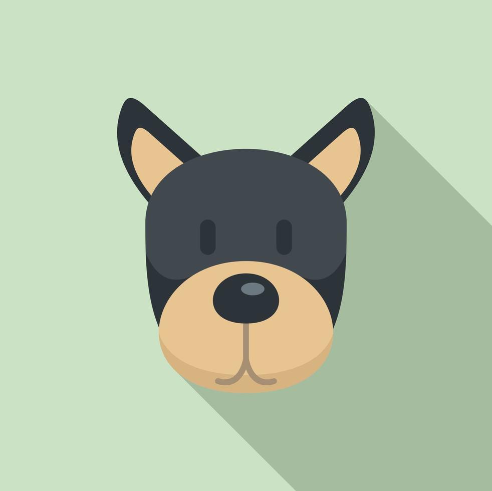 hond huis puppy icoon, vlak stijl vector