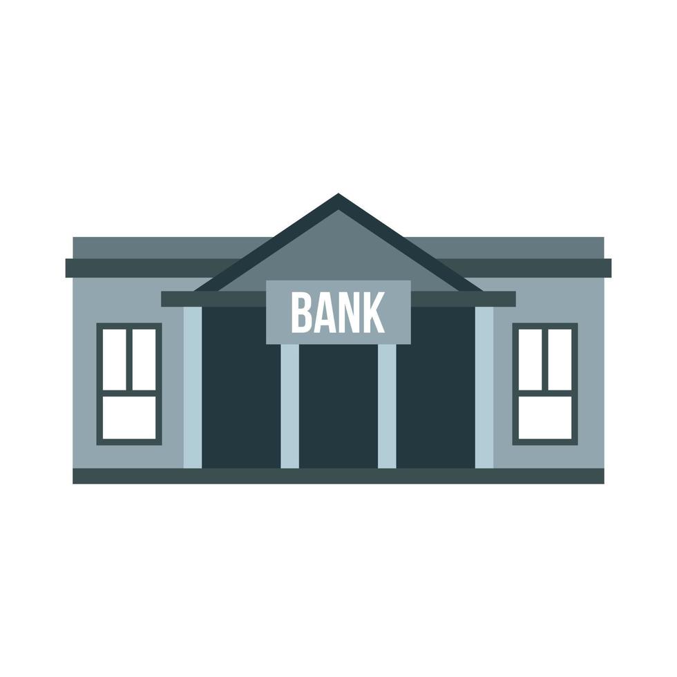 bank icoon, vlak stijl vector