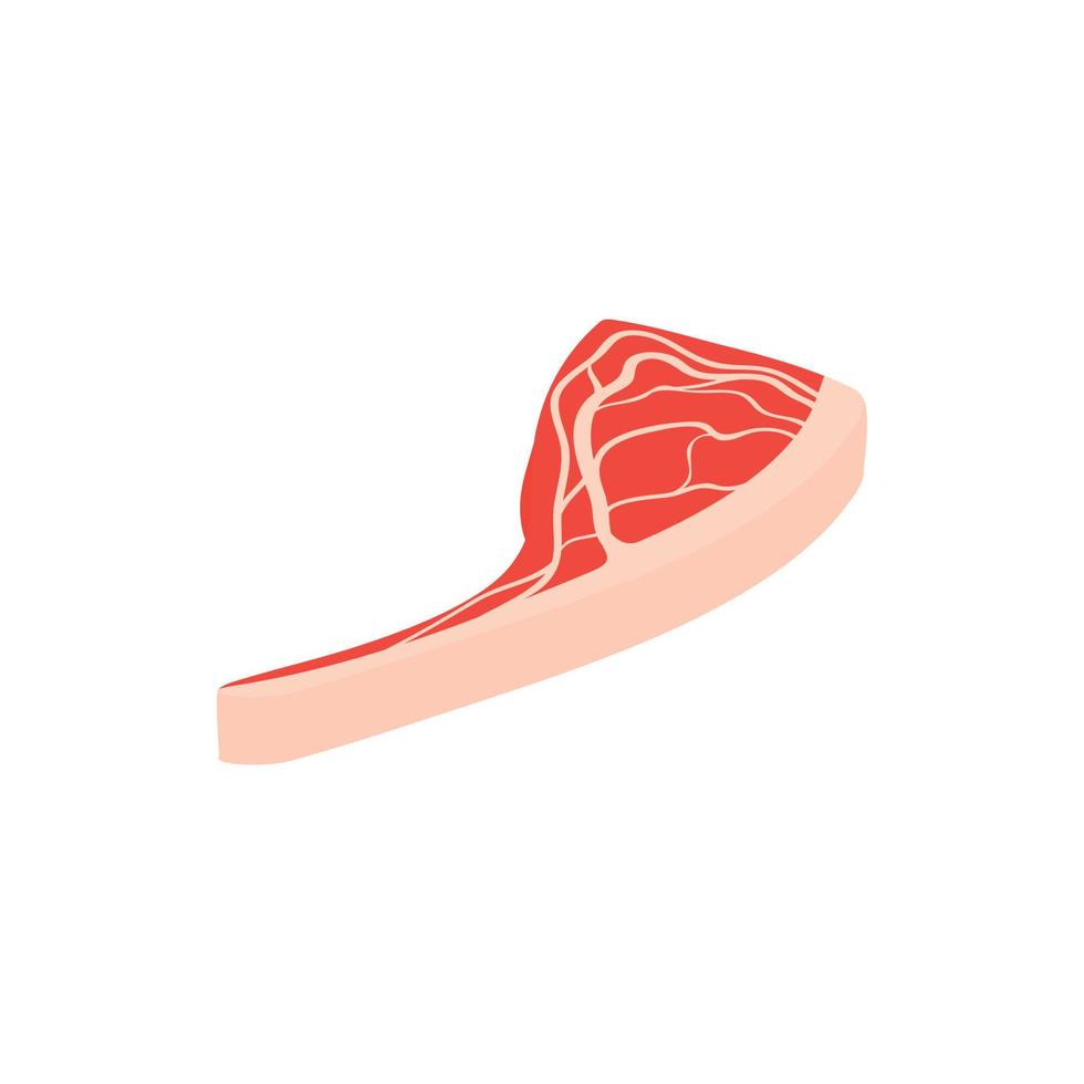 steak vlees icoon, isometrische 3d stijl vector