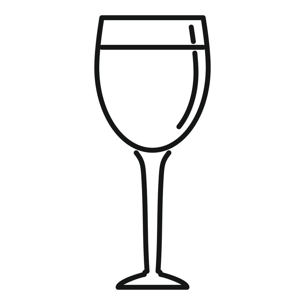 brandewijn wijnglas icoon, schets stijl vector