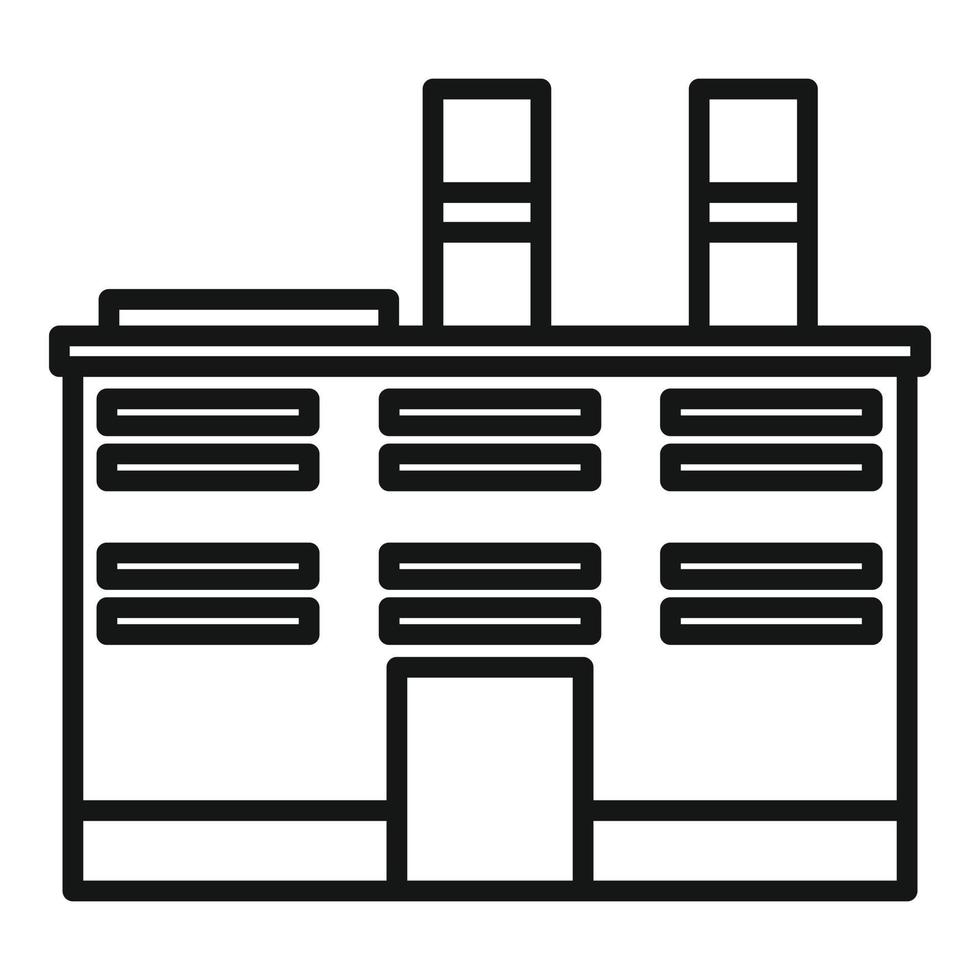 eco recycle fabriek icoon, schets stijl vector