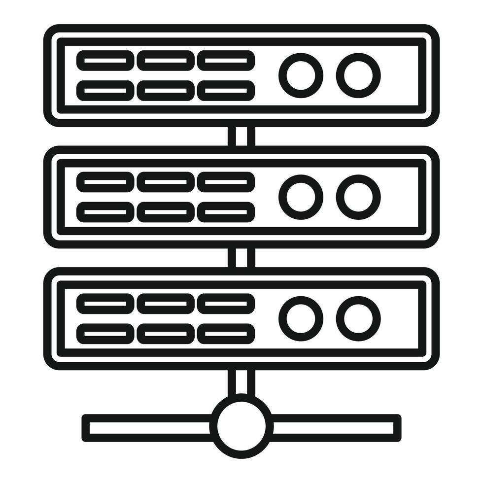 opslagruimte gegevens server icoon, schets stijl vector