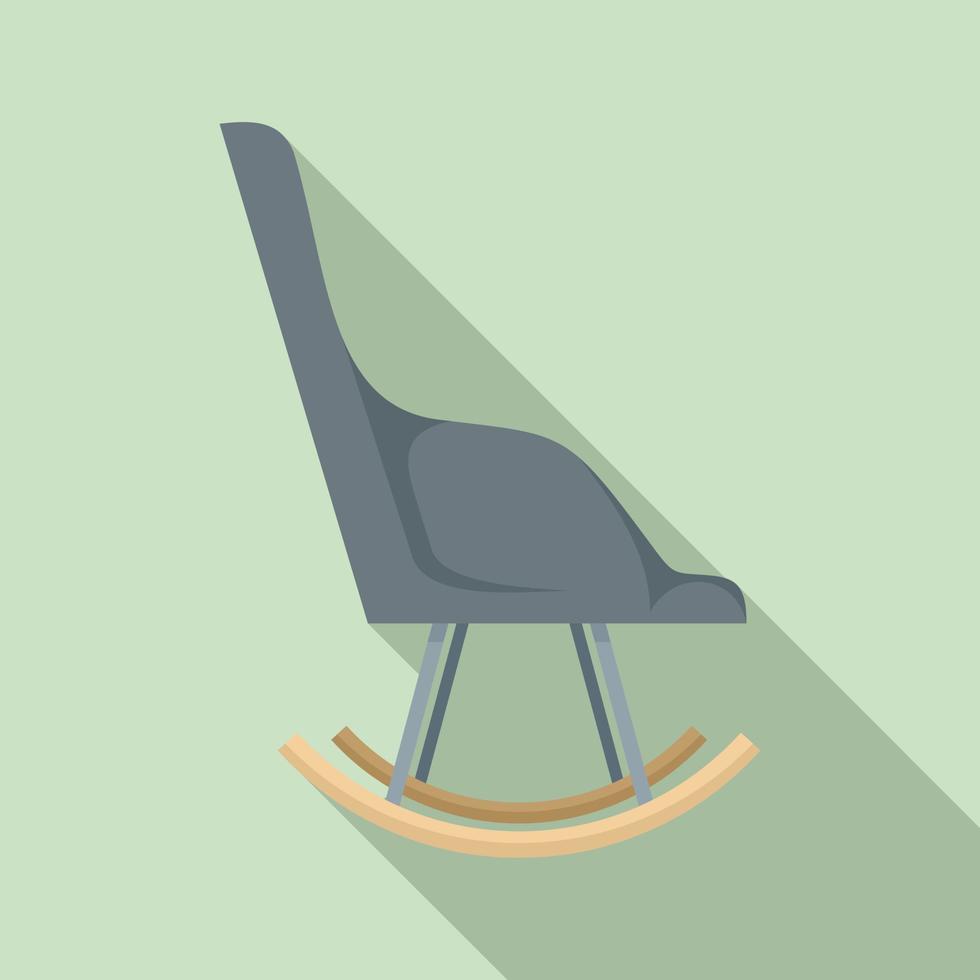 modern schommelen stoel icoon, vlak stijl vector