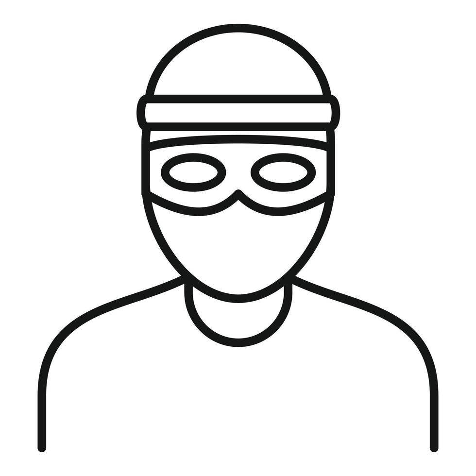 bandiet icoon, schets stijl vector