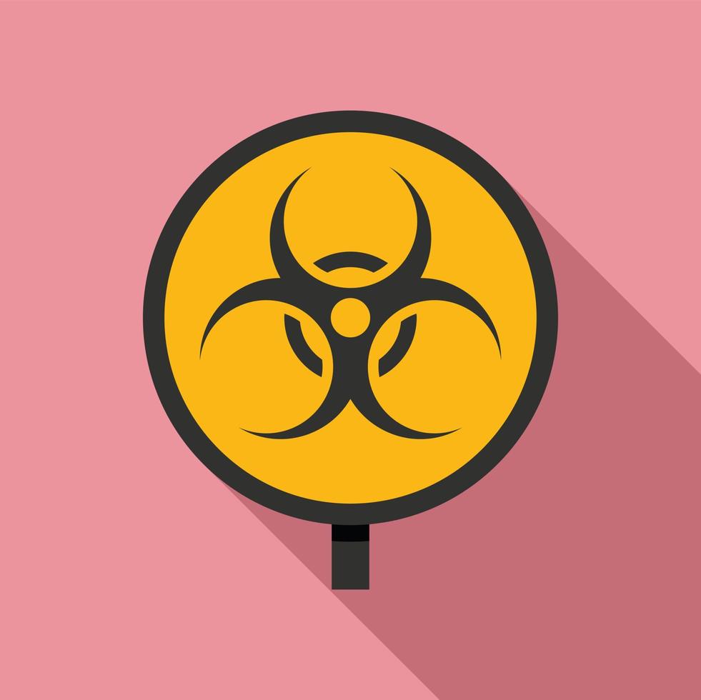 biohazard teken icoon, vlak stijl vector