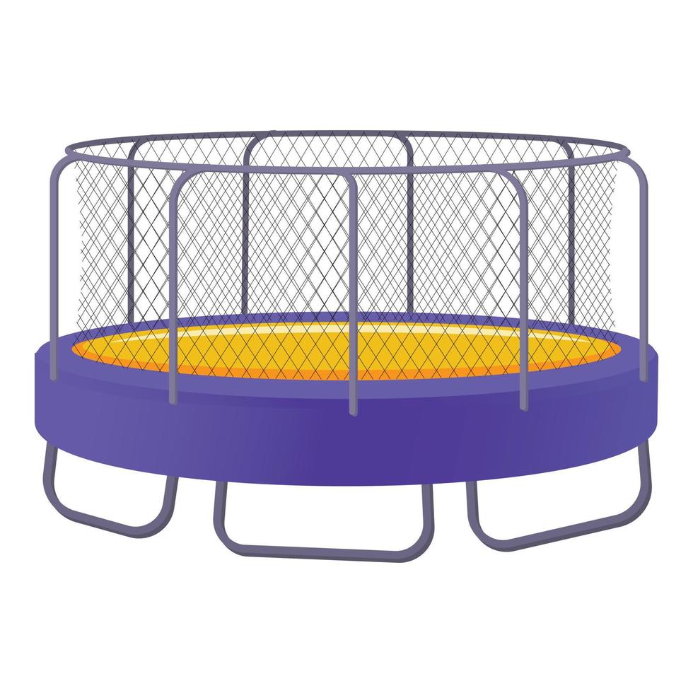 jumping trampoline icoon, tekenfilm stijl vector