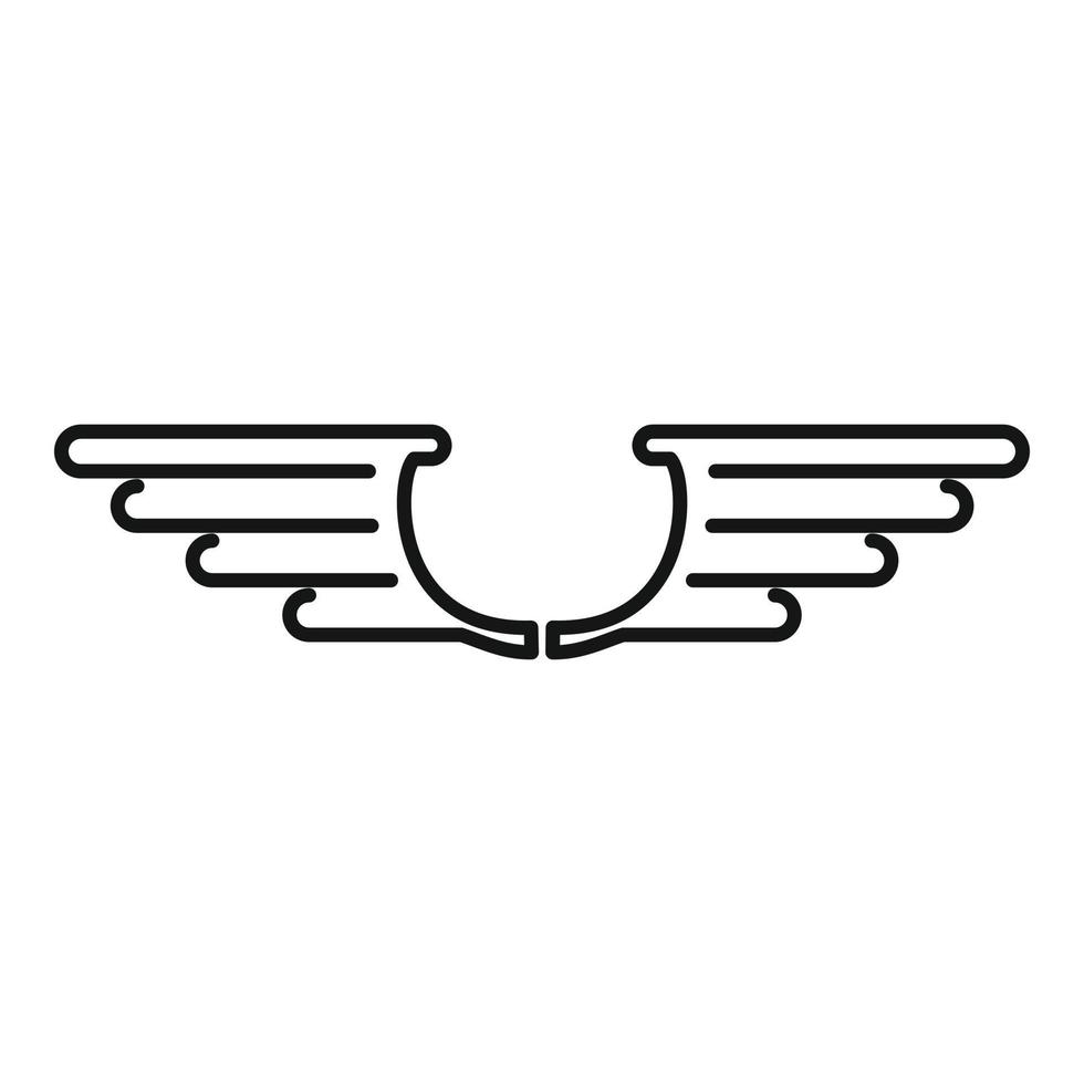 lucht dwingen Vleugels icoon, schets stijl vector