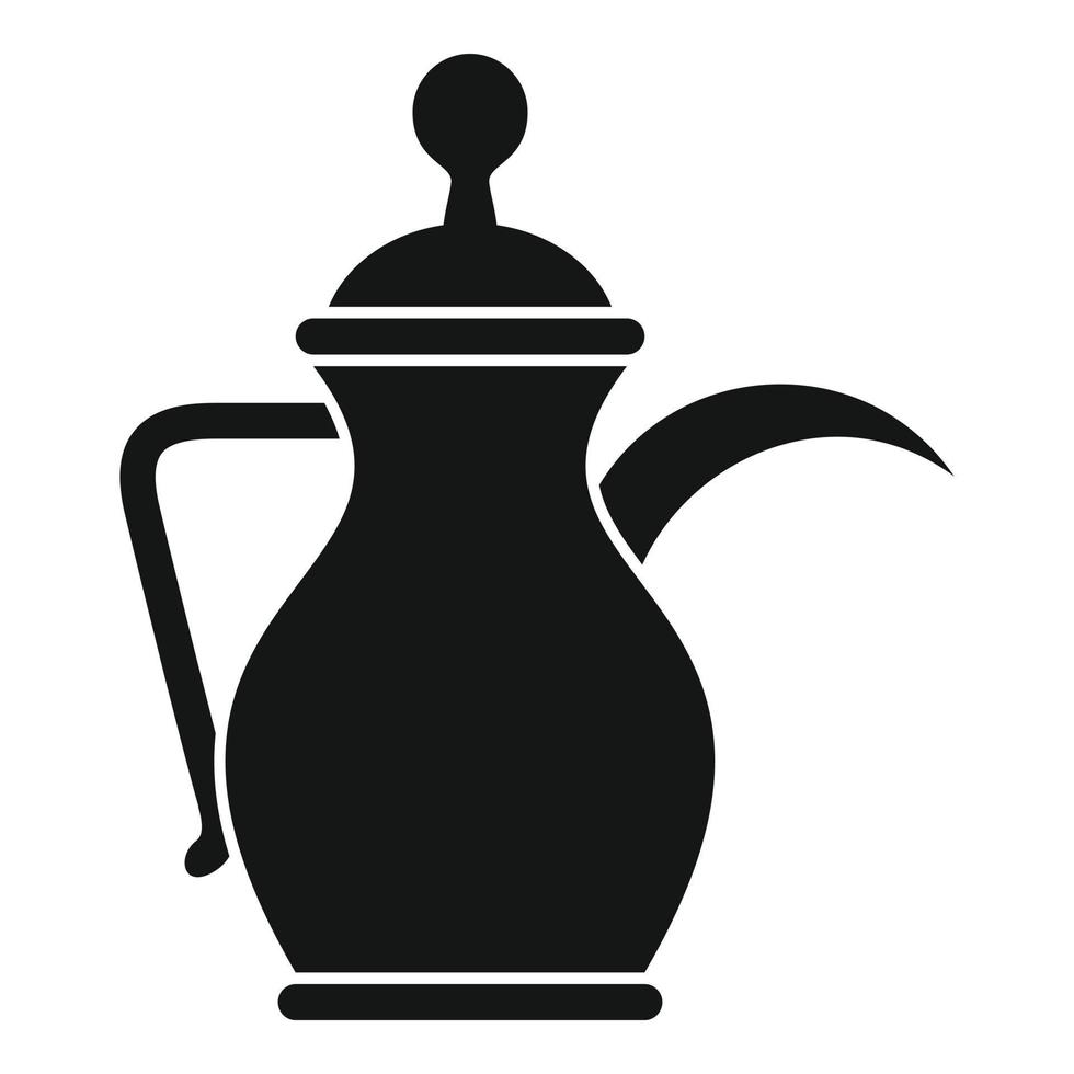 Arabisch koffie pot icoon, gemakkelijk stijl vector