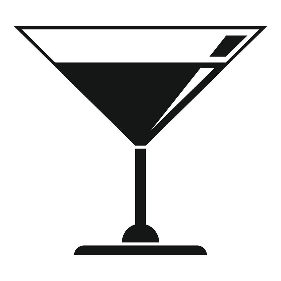 cocktail wijnglas icoon, gemakkelijk stijl vector