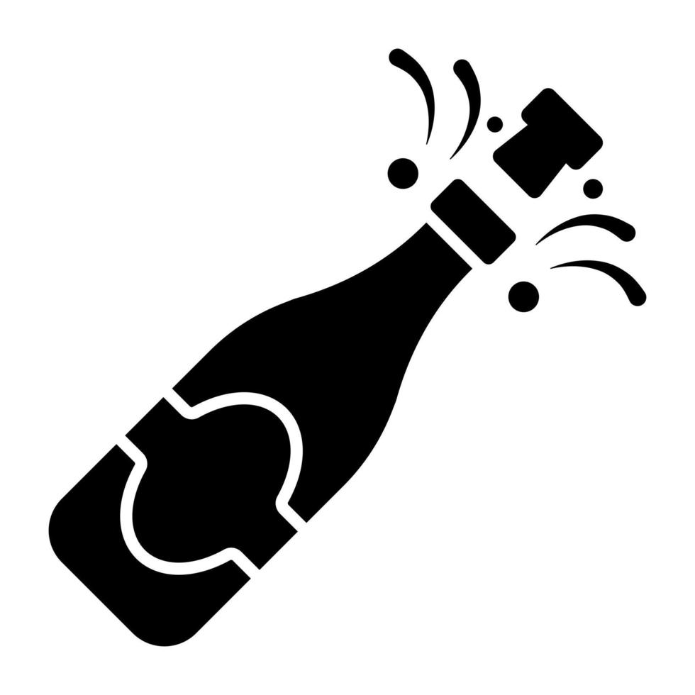 uniek design icoon van spattende fles vector