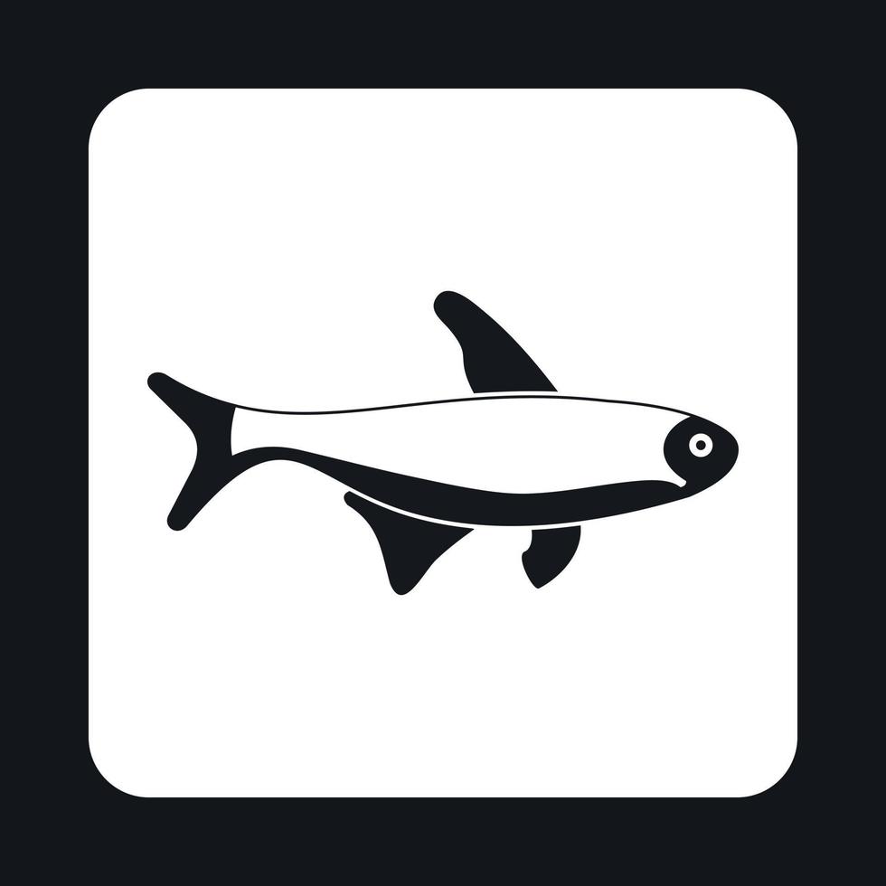 forel vis icoon, gemakkelijk stijl vector