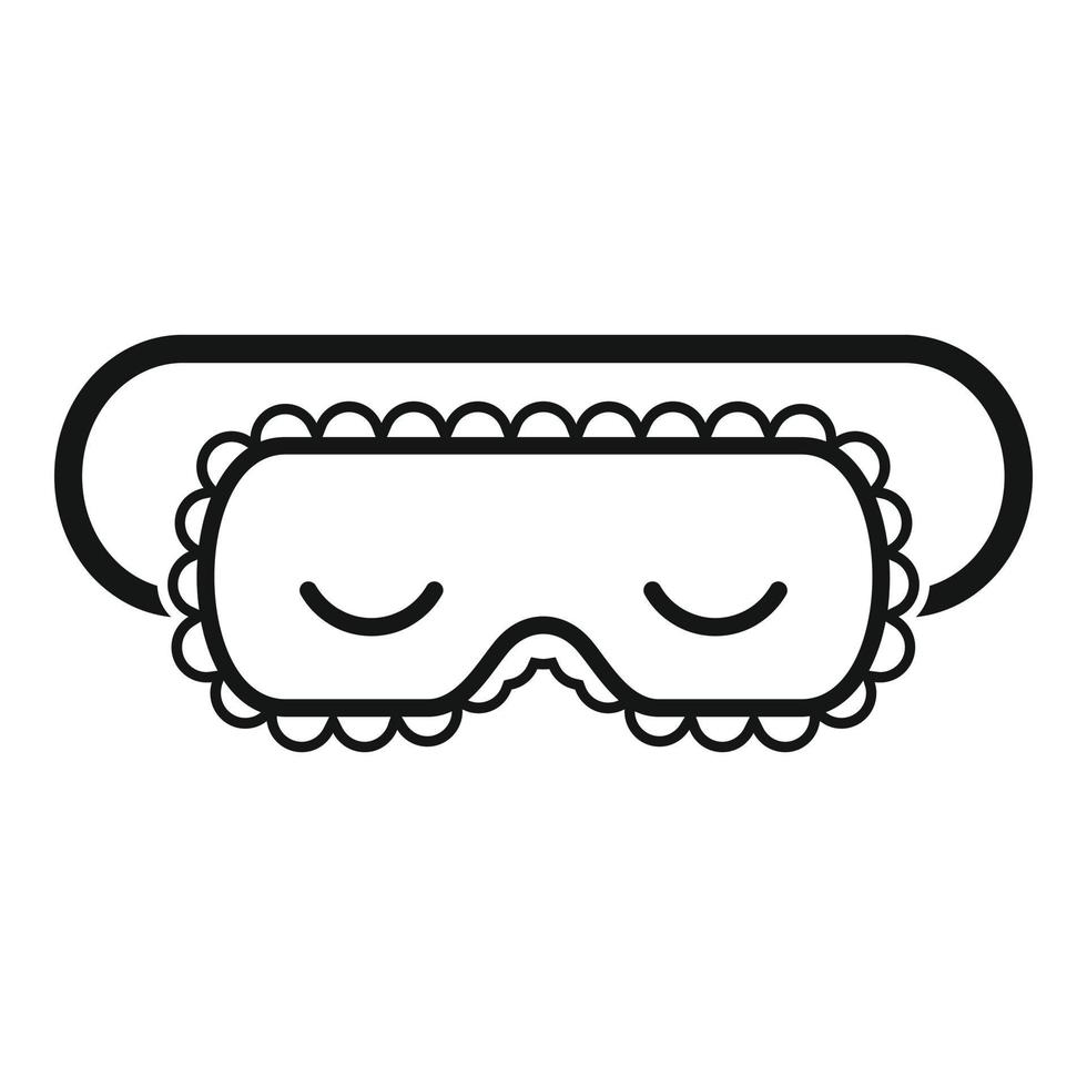 slapen masker icoon, gemakkelijk stijl vector