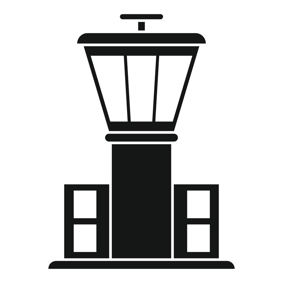 luchthaven toren icoon, gemakkelijk stijl vector