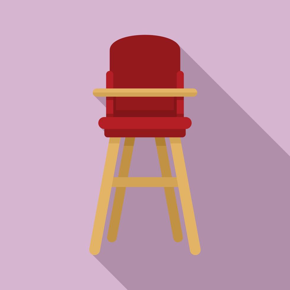 meubilair voeden stoel icoon, vlak stijl vector