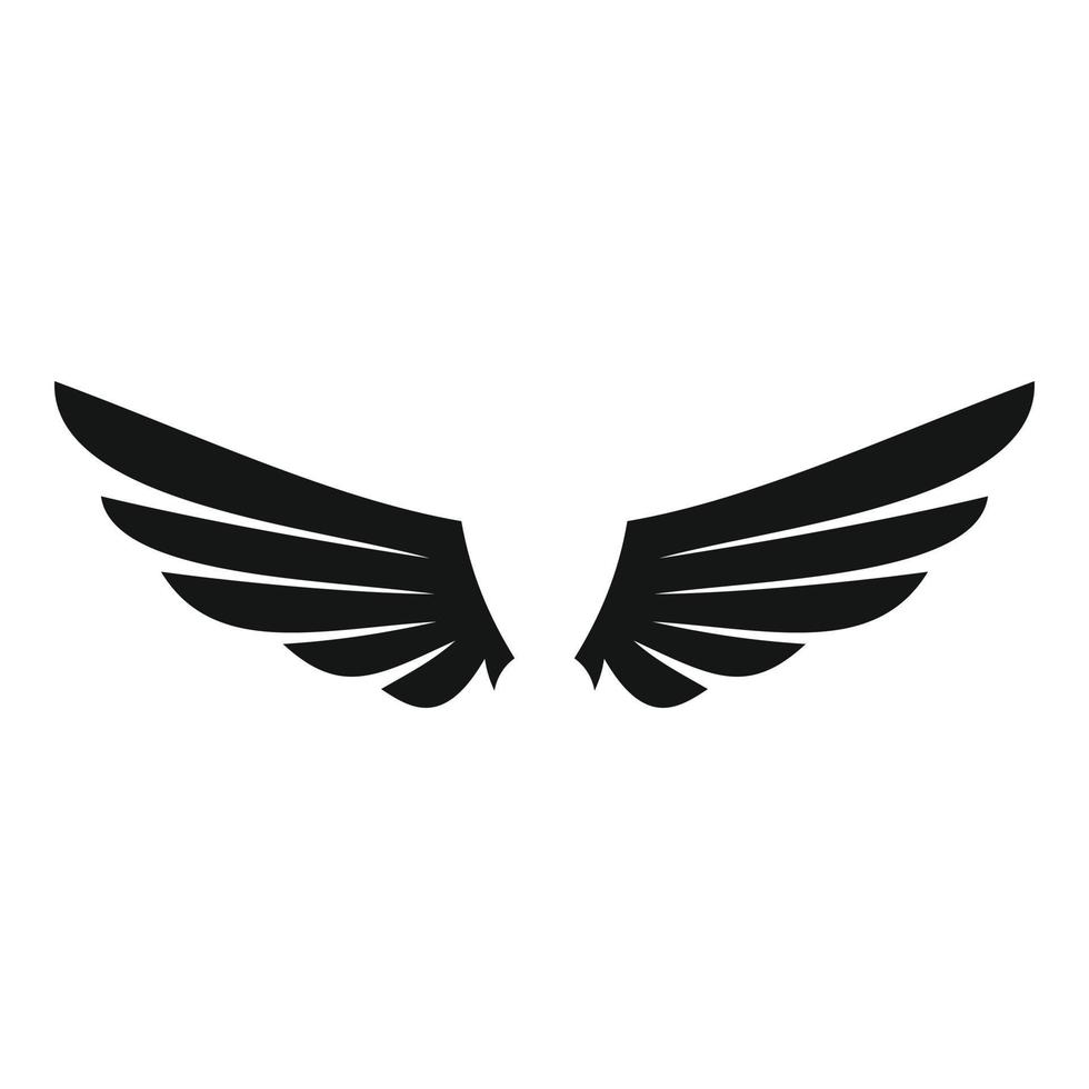 retro Vleugels icoon, gemakkelijk stijl vector