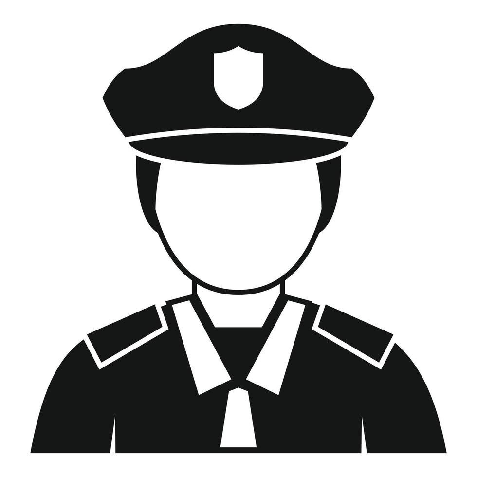 stad politieagent icoon, gemakkelijk stijl vector
