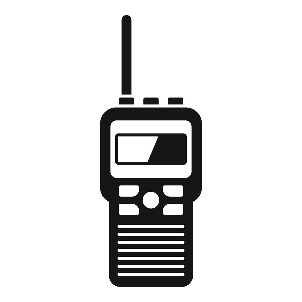 walkie talkie zender icoon, gemakkelijk stijl vector
