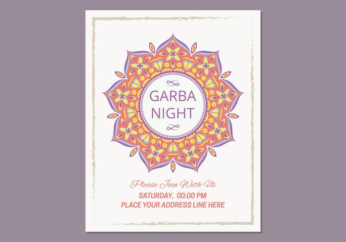 Garba Poster Template vector