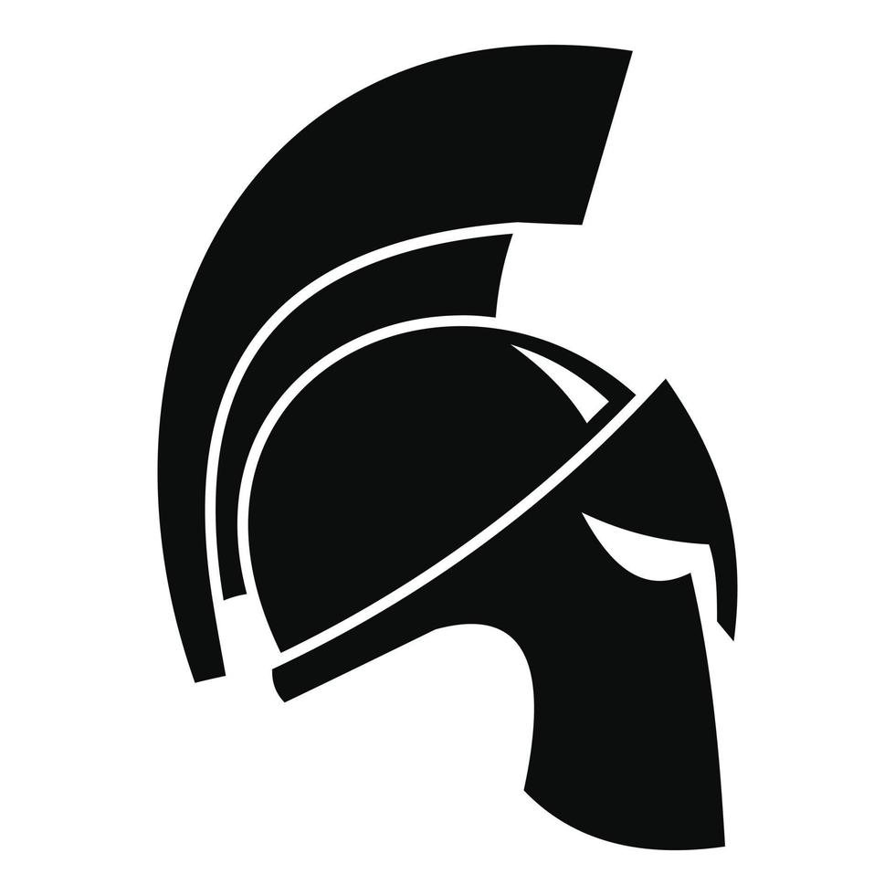 goud Sparta helm icoon, gemakkelijk stijl vector