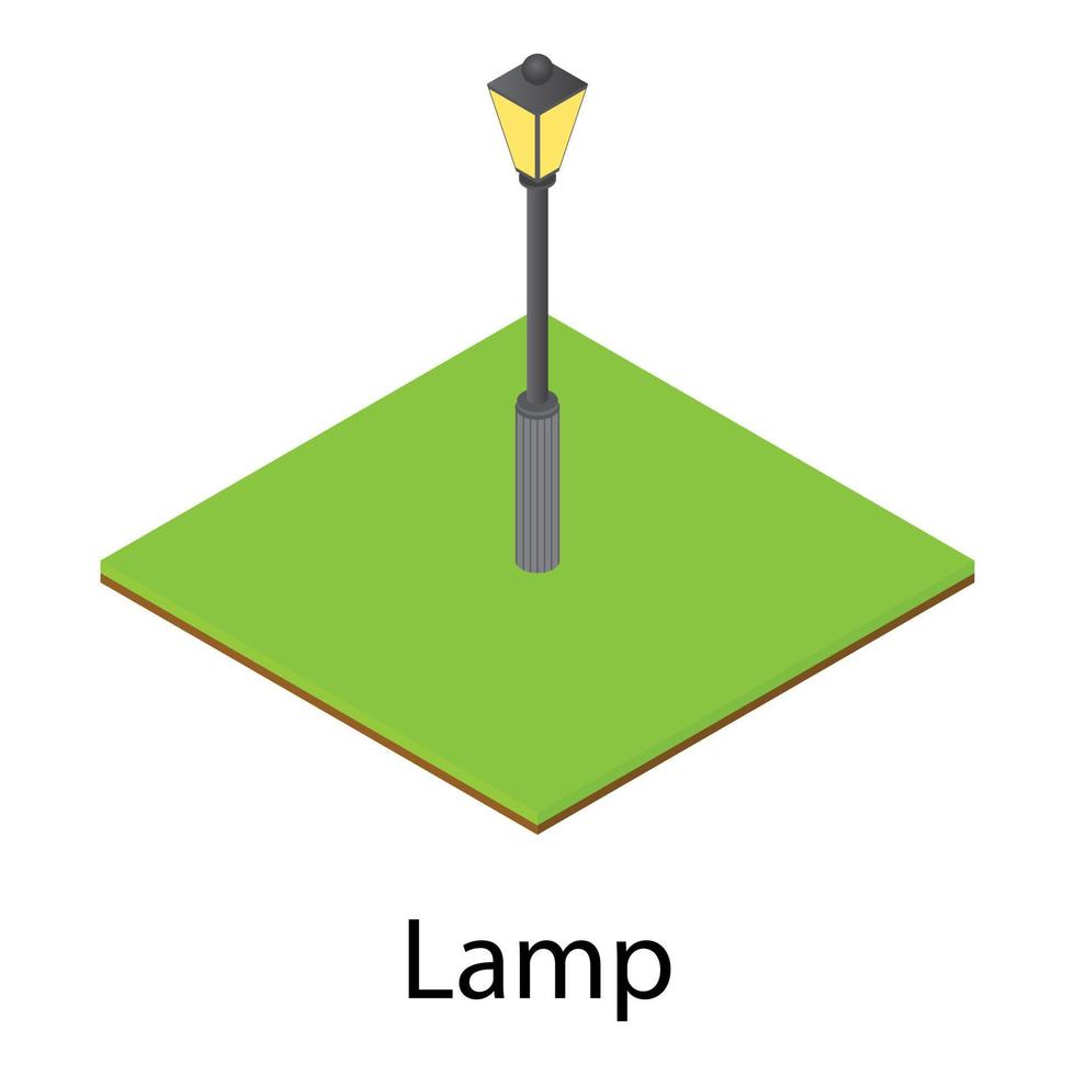 lantaarn icoon, isometrische stijl vector