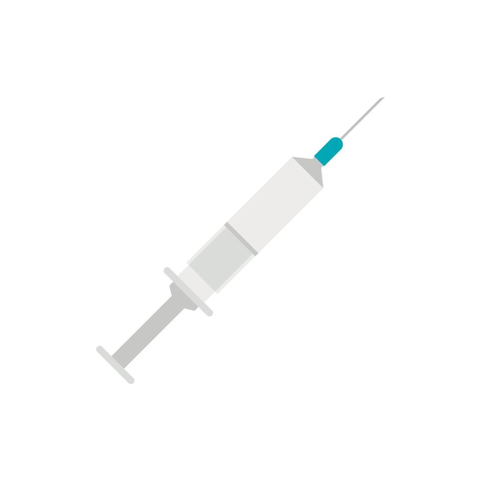 injectiespuit icoon in vlak stijl vector