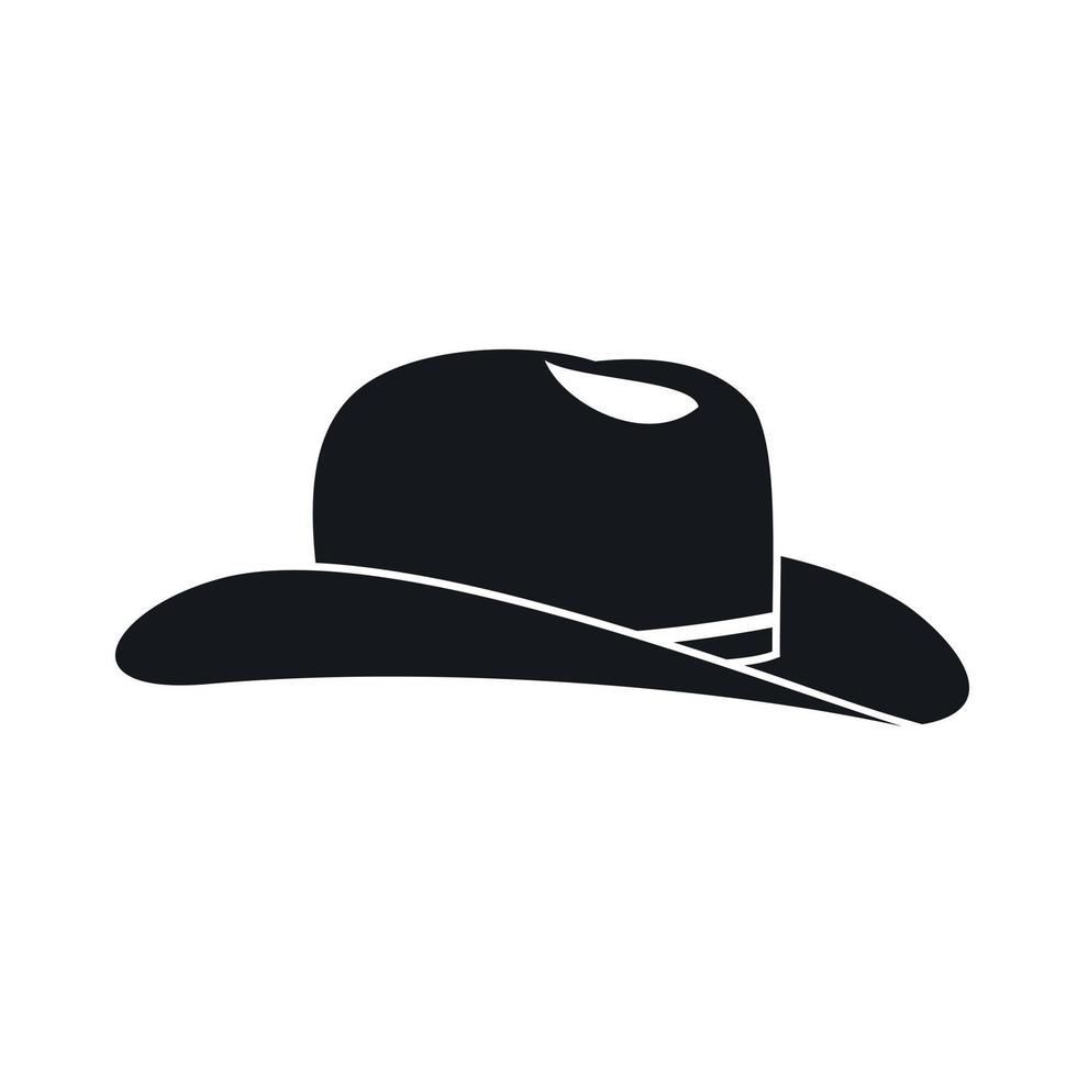 cowboy hoed icoon, gemakkelijk stijl vector