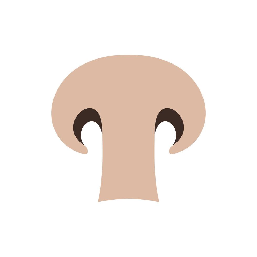 champignon paddestoel icoon, vlak stijl vector