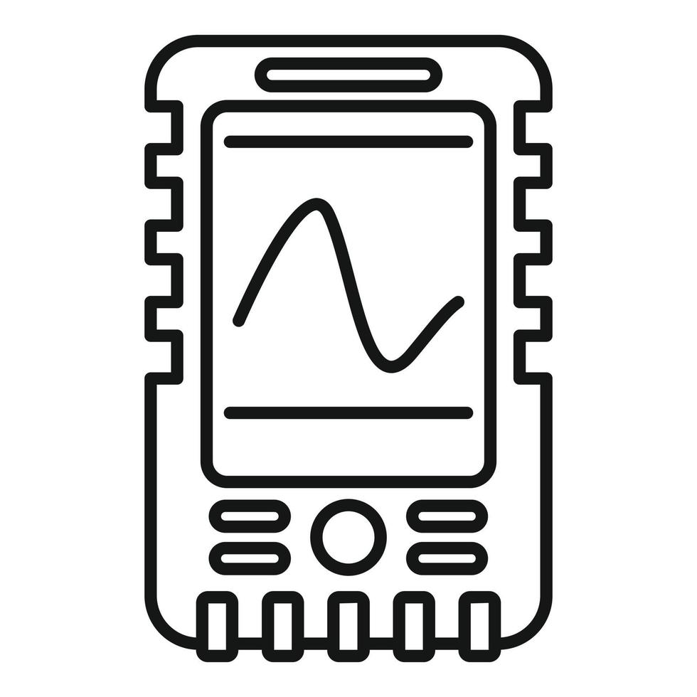 echo sirene meter icoon, schets stijl vector