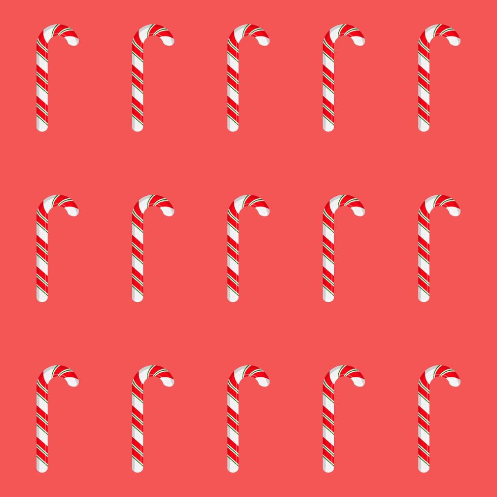 Kerstmis snoep wandelstokken patroon Aan rood achtergrond vector