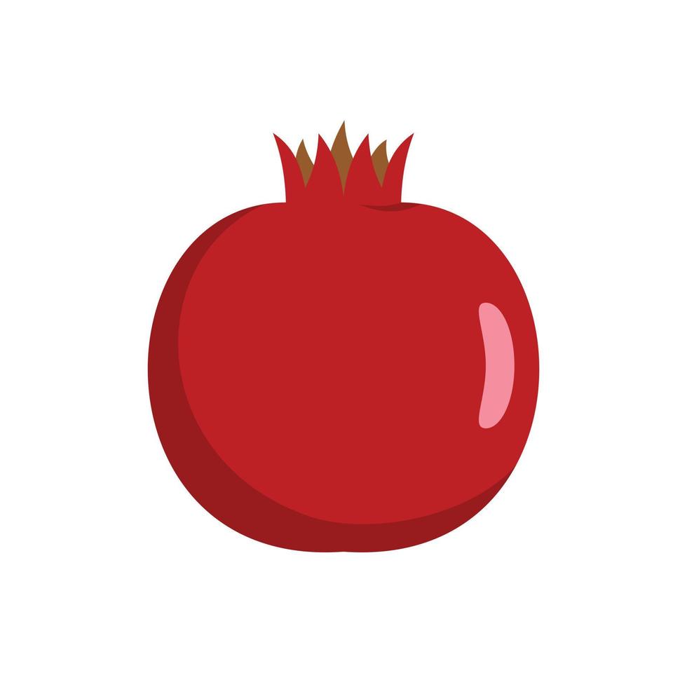 granaatappel icoon, vlak stijl vector