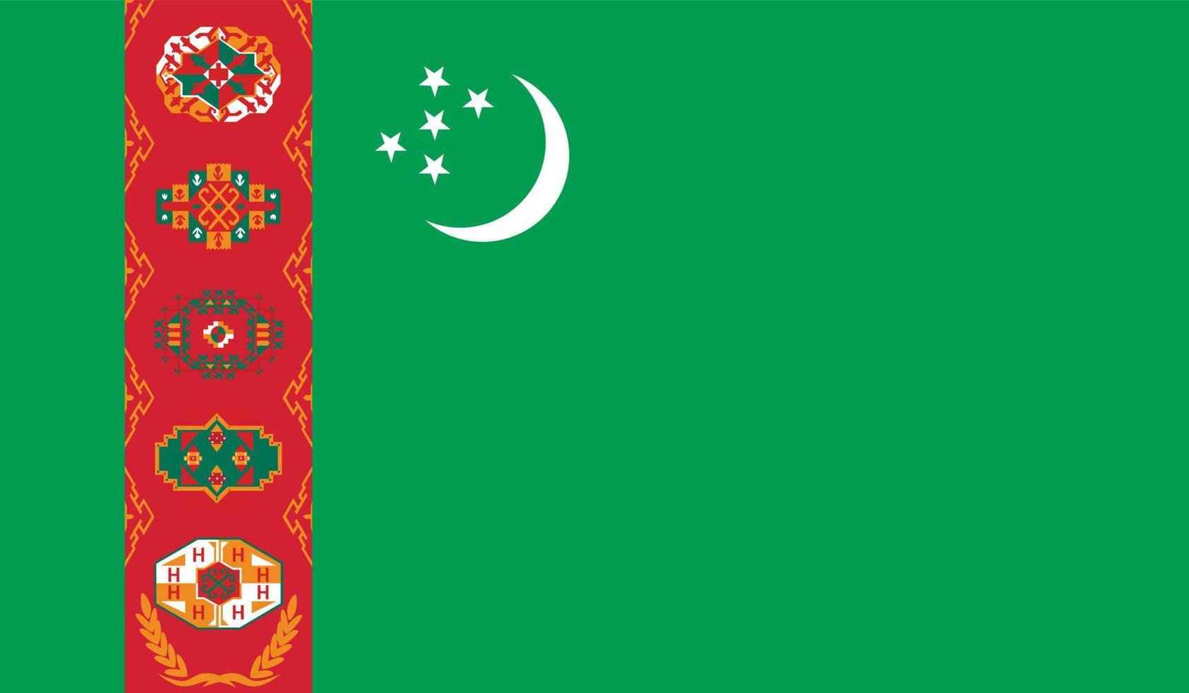 turkmenistan vlag beeld vector