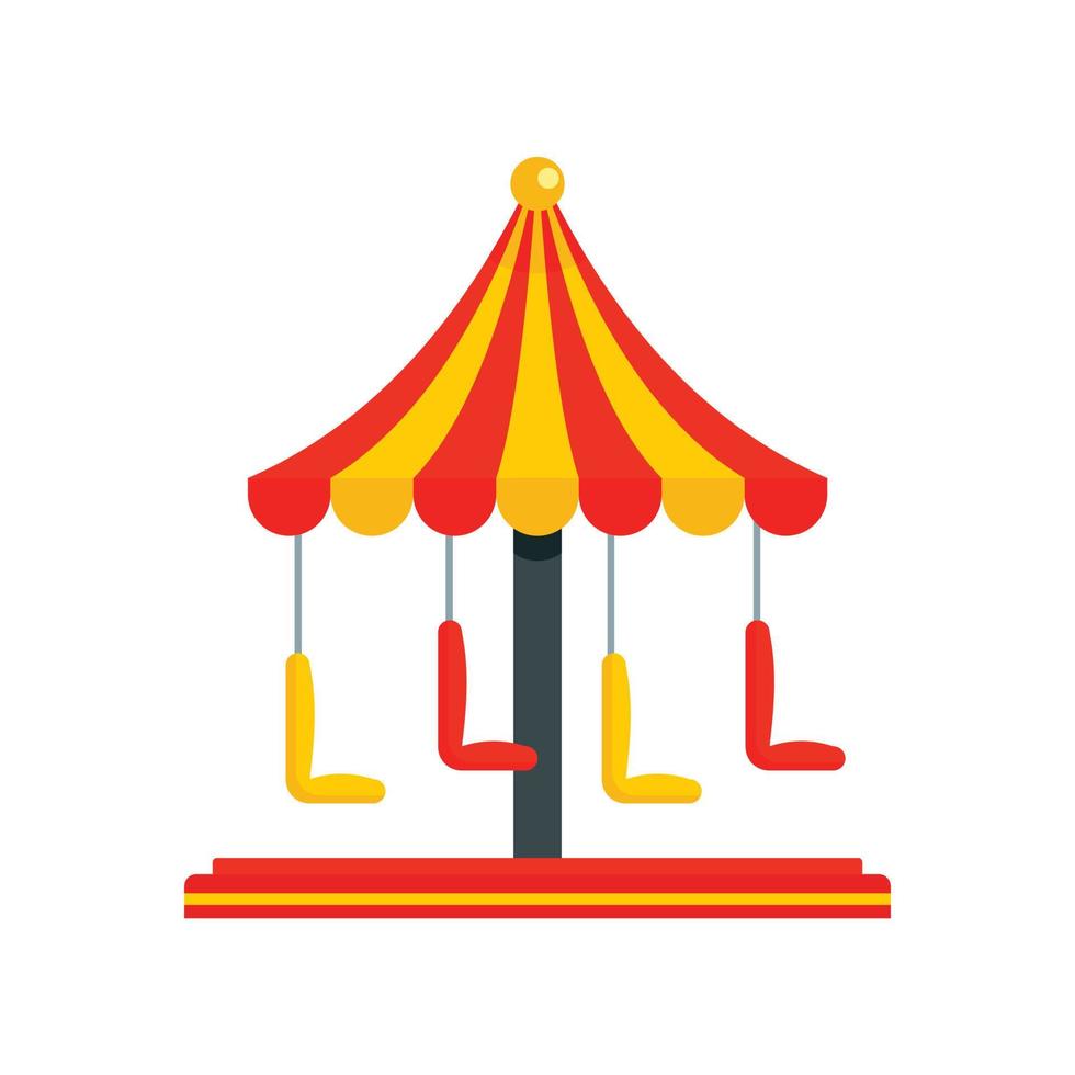 circus carrousel icoon, vlak stijl vector