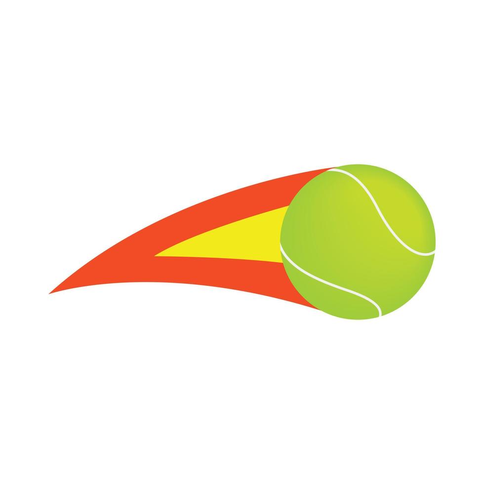 vlammend tennis bal icoon, isometrische 3d stijl vector