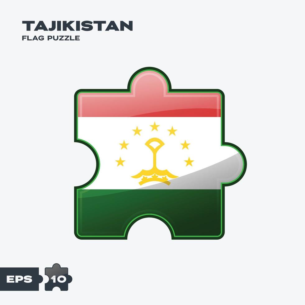 Tadzjikistan vlag puzzel vector
