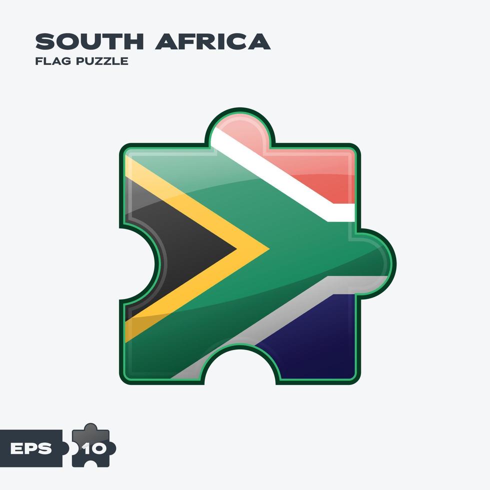 zuiden Afrika vlag puzzel vector