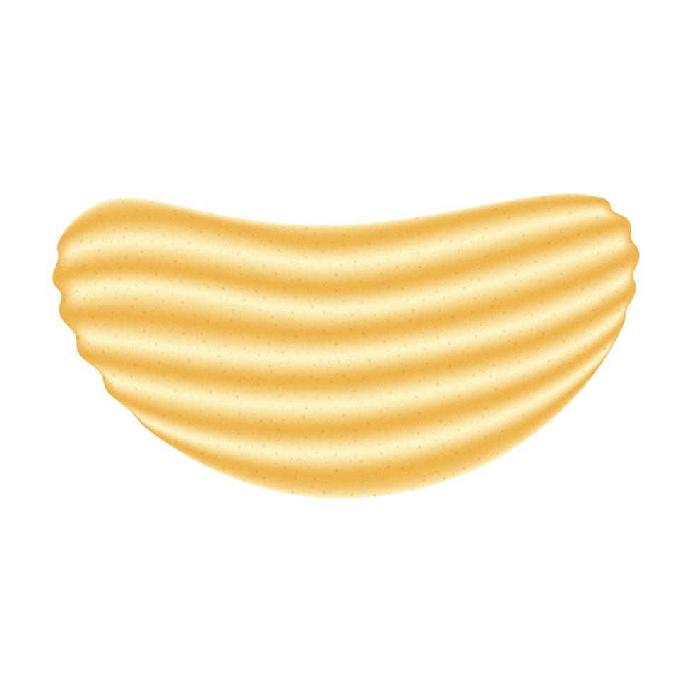zout chips icoon, realistisch stijl vector