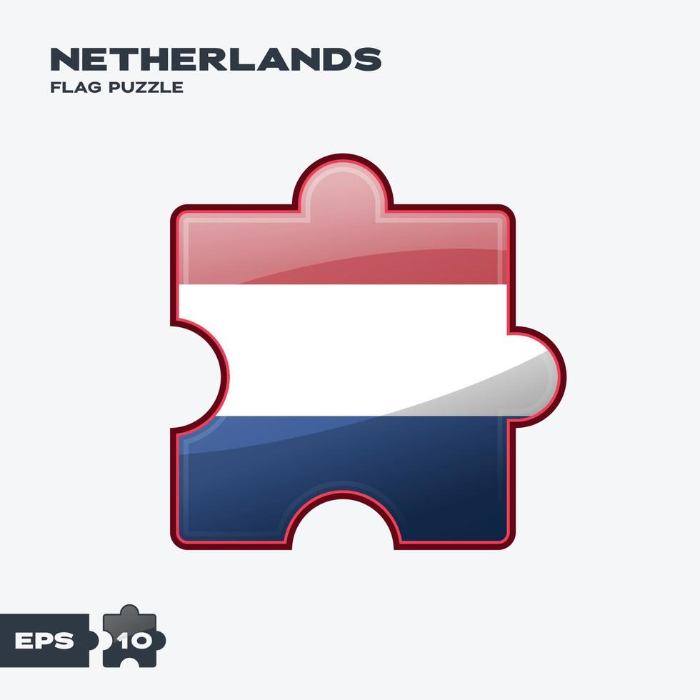 Nederland vlag puzzel vector