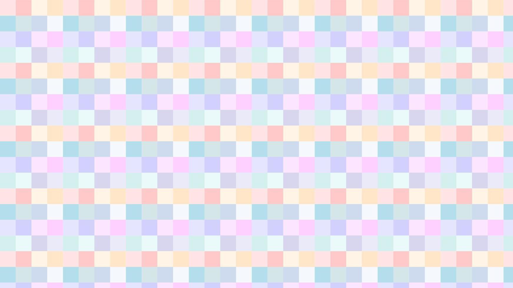 esthetisch schattig pastel blauw, roze, Purper en geel schijven, gingang, plaid, veelkleurig schaakbord achtergrond illustratie, perfect voor achtergrond, achtergrond, behang, Hoes vector