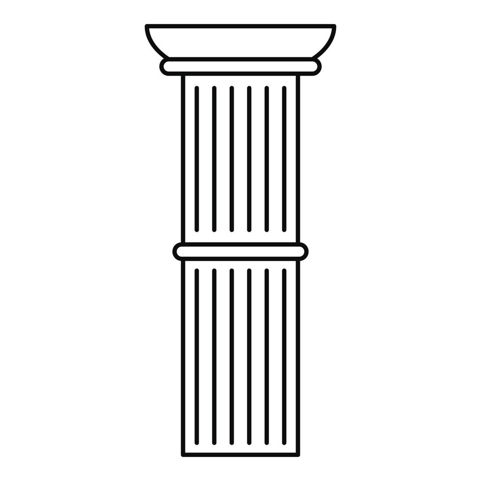 kolom icoon, schets stijl vector