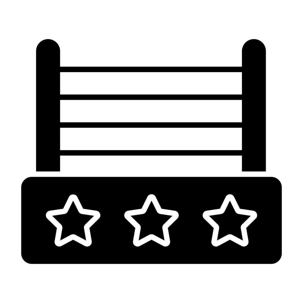 een uniek ontwerp icoon van boksen ring vector