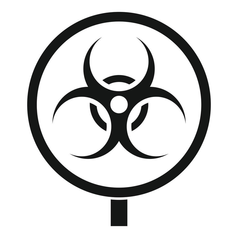 biohazard teken icoon, gemakkelijk stijl vector