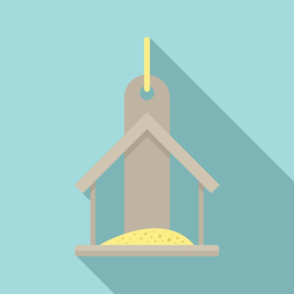 voedsel vogel voeders icoon, vlak stijl vector